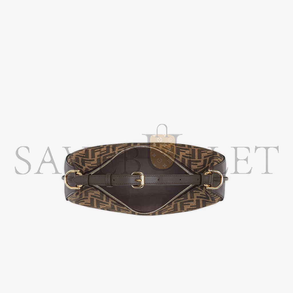 F**di graphy small brown ff jacquard fabric bag 8br798alp3f1i02 (29*24.5*10cm)